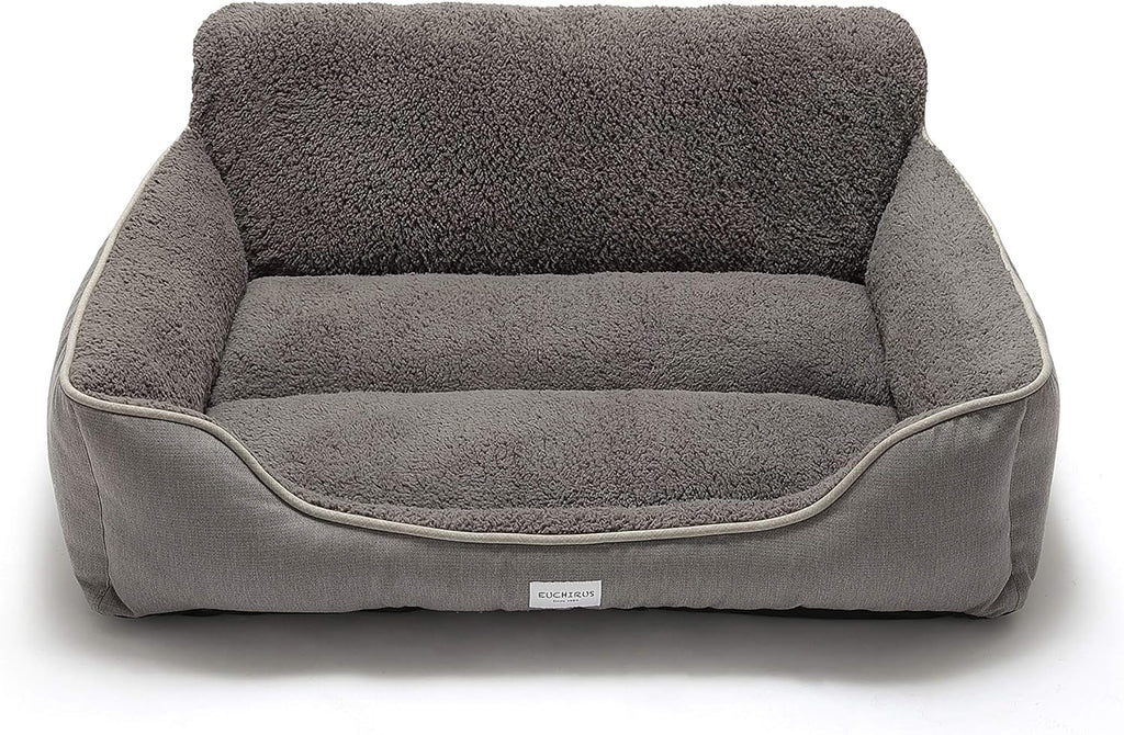 Rectangle Dog Bed Dog Beds for Small Dog Medium Dog Large Dog Washable Sleep Warm Dog Bed with Anti-Slip Bottom (Medium, Grey)